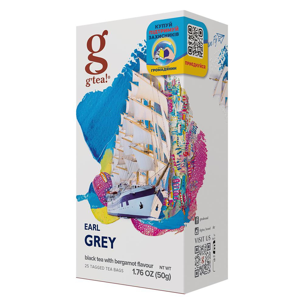 Gr@ce! Чай Grace черный Граф Грей с ароматом бергамота 25 пакетиков по 2 г (5060207692571) - зображення 1