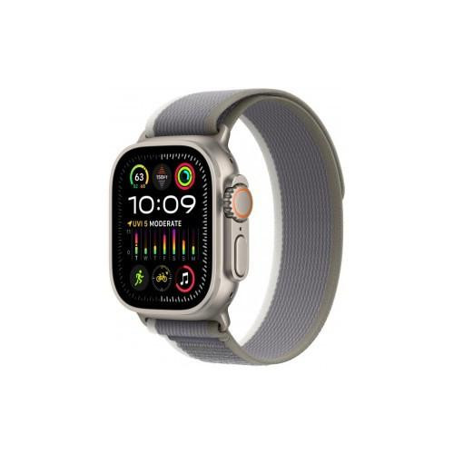 Apple Watch Ultra 2 GPS + Cellular 49mm Titanium Case with Green/Gray Trail Loop - S/M (MRF33) - зображення 1