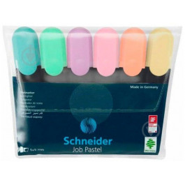 Schneider маркер текстовий Набір текстових маркерів  JOB 150, 6 пастельних кольорів в блістері S115097
