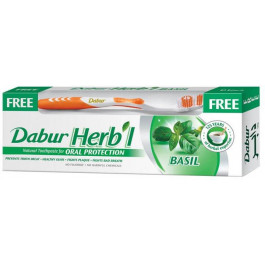 Dabur Зубная паста  Herb'l Базилик 150 г + щетка (6291069700299)