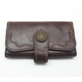 Silver Taurus Жіночий гаманець шкіряний коричневий з аромадифузором  7024