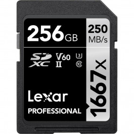 Lexar 256 GB SDXC UHS-II U3 V60 Professional 1667x LSD256CB1667