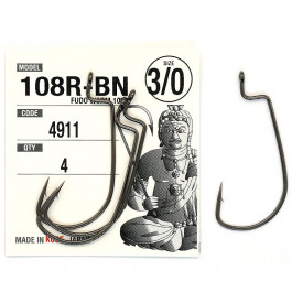 FUDO Hooks Worm 108R BN №01 / 5pcs