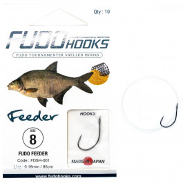 FUDO Hooks Feeder / FDSH-001 / №08 / 0.18mm 85cm / 10pcs