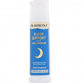 Dr. Mercola Поддержка сна с Мелатонином, спрей с малиновым вкусом, Sleep Support Spray with Melatonin, Dr. Merco