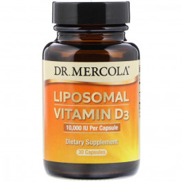 Dr. Mercola Витамин D3 Липосомальный, 10000 МЕ, Liposomal Vitamin D3, Dr. Mercola, 30 капсул