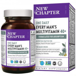 New Chapter Ежедневные Мультивитамины Для Мужчин 40+, Every Man's, New Chapter, 24 Таблетки