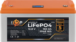LogicPower LiFePO4 12,8V - 160 Ah 2048Wh BMS 150A/75А пластик LCD (24022)
