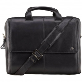 Visconti Мужская кожаная сумка  Anderson с отд/для ноутбука 15" Black (ML24 BLK)