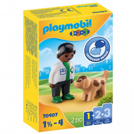 Playmobil 1.2.3 Ветеринар з собакою (70407)