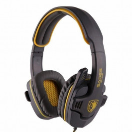 Sades SA-708 Stereo Gaming Headphone/Headset with Microphone Grey/Yellow (SA708-G-Y)