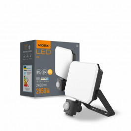 VIDEX Світлодіодний прожектор  VLE-F3-0305B-S 30W 5000K з датчиком руху 220V Black (5904405542484)