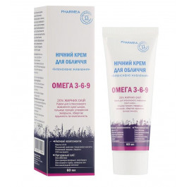 PHARMEA Ночной крем для лица  Omega 3-6-9 Интенсивное увлажнение, 60 мл (4820150752583)