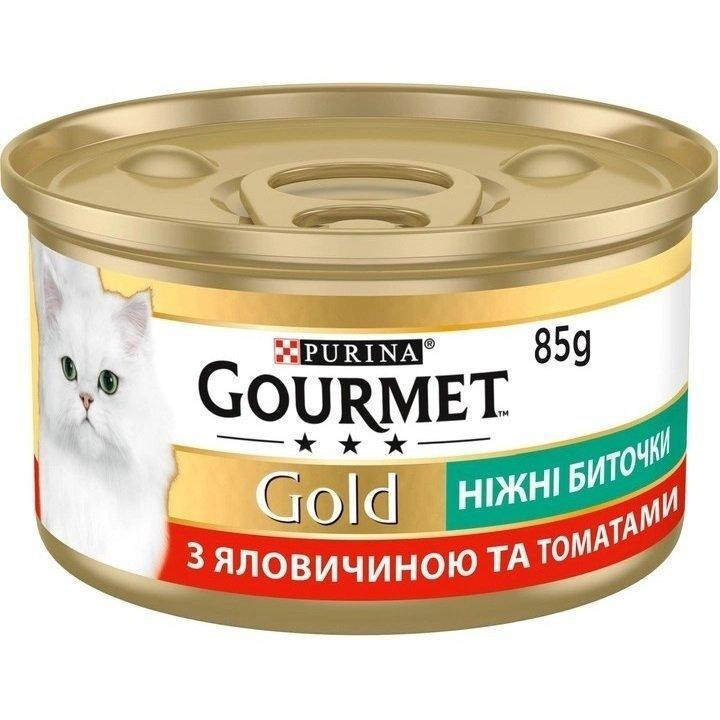 Gourmet Gold Нежные биточки с говядиной и томатами 85 г 12 шт - зображення 1