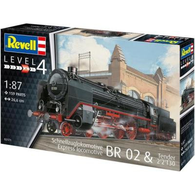 Revell Експрес локомотив BR02 з тендером 2'2'T30 рівень 4 масштаб 1:87 (RVL-02171) - зображення 1