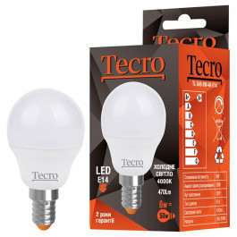 Tecro LED G45 6W 4000K E14 (TL-G45-6W-4K-E14)