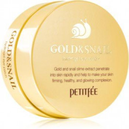 Petitfee Gold & Snail гідрогелева маска для шкіри навколо очей з екстрактом равлика 60 кс
