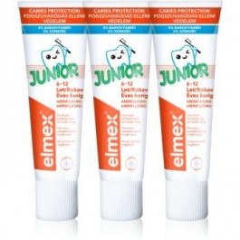 Elmex Junior 6-12 Years зубна паста для дітей 3 x 75 мл