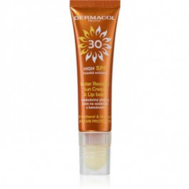 Dermacol Sun Water Resistant водостійкий сонцезахисний крем з бальзамом для губ SPF 30 30 мл