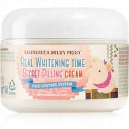Elizavecca Milky Piggy Real Whitening Time Secret Pilling Cream зволожуючий помякшуючий крем з ефектом пілінгу 