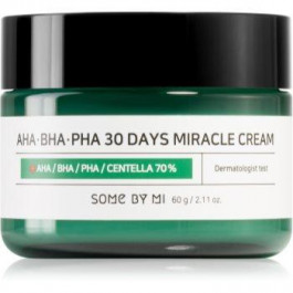 Some By Mi AHA•BHA•PHA 30 Days Miracle мультиактивний крем має заспокійливі властивості 60 мл