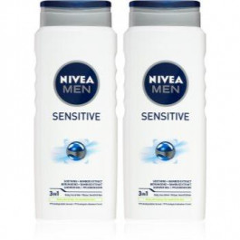 Nivea Men Sensitive гель для душу для тіла та волосся (вигідна упаковка)