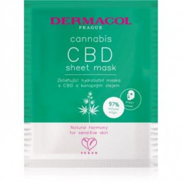 Dermacol Cannabis зволожуюча та заспокоююча тканинна маска для обличя 1 кс