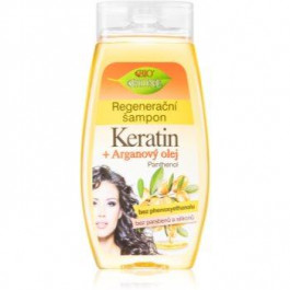 Bione Cosmetics Keratin Argan відновлюючий шампунь для блиску та шовковистості волосся 260 мл