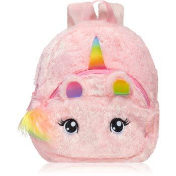 BrushArt KIDS Fluffy unicorn backpack Small дитячий рюкзак Pink (20 x 23 cm) - зображення 1