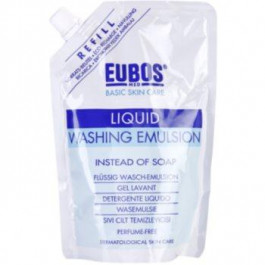 EUBOS Basic Skin Care Blue очищуюча емульсія без ароматизаторів змінне наповнення 400 мл