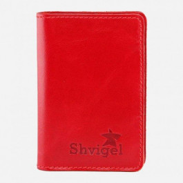 SHVIGEL Візитниця  leather-00116 Червона