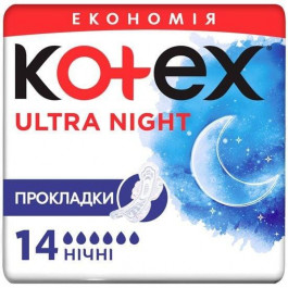 Kotex Гігієнічні прокладки  Ultra Night Duo 14 (5029053545226)