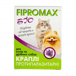 FIPROMAX Краплі для котів та дрібних собак  БІО проти бліх та кліщів, з лавандою, 2 піпетки (4820237150103)