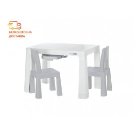 FreeOn Комплект стіл та стільці Neo White-Grey (46620)
