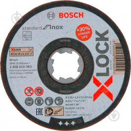 Bosch Круг отрезной по металлу Bosch X-LOCK Standard for Inox 125x1,6x22,23мм 10шт. (2608619364)
