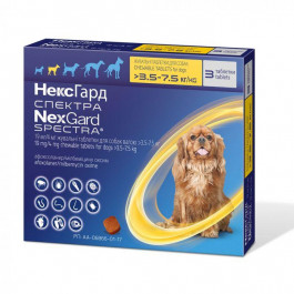 NexGard Жевательные таблетки Spectra для собак S (3.5-7.5кг) 3 шт (3661103049517)