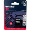 PATRIOT 512 GB microSDXC UHS-I U3 V30 A1 EP + SD adapter PEF512GEP31MCX - зображення 3