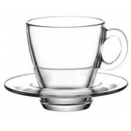 Pasabahce Чашка для кофе с блюдцем Aqua, 72 мл, 6 шт. (95756)