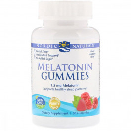 Nordic Naturals Melatonin Gummies Raspberry 1.5 mg 60 жуйок нордик нейчерал