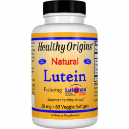 Healthy Origins Лютеин 20 мг, , 60 желатиновых капсул