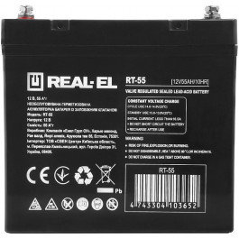 REAL-EL 12V 55AH (EL122220002)