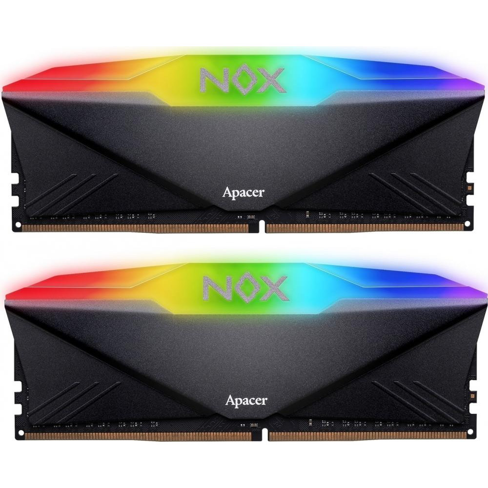 Apacer 32 GB (2х16GB) DDR4 3200 MHz NOX RGB Black (AH4U32G32C28YNBAA-2) - зображення 1