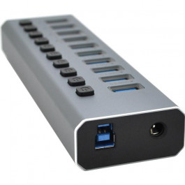 Voltronic USB 3.0 10-port 4QC3.0 Gray (YT-3H6+4)