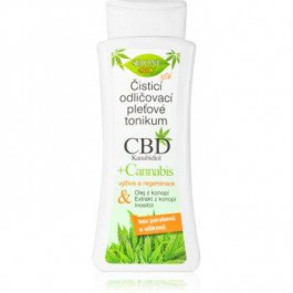 Bione Cosmetics Cannabis CBD очищуючий тонік для зняття макіяжу з канабідіолом 255 мл
