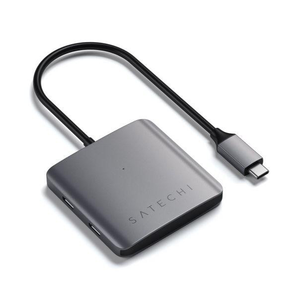 Satechi Aluminum 4 Port USB-C Hub Space Gray (ST-UC4PHM) - зображення 1