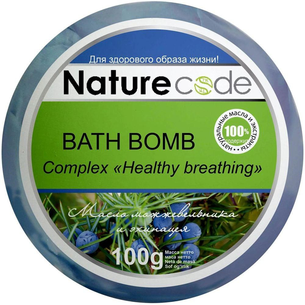 Nature Code Бомба для ванн  Сomplex Healthy breathing 100г - зображення 1