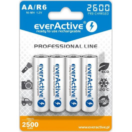 everActive AA 2600mAh NiMh 4шт Professional Line EVHRL6-2600