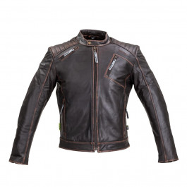 W-TEC Шкіряна мото куртка W-TEC Embracer - темно-коричнева/5XL (21751-5XL)