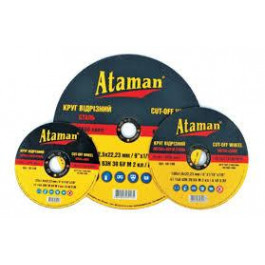 Відрізні, шліфувальні диски і полотна Ataman