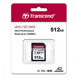 Transcend 512GB SD C10 UHS-I U3 A2 (TS512GSDC340S)